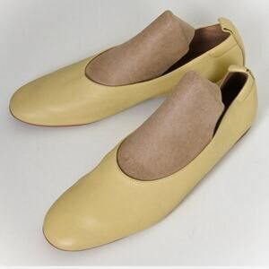 Everlane The Day Glove Slip On Butter Yellow Leather Ballet Flats Size 8